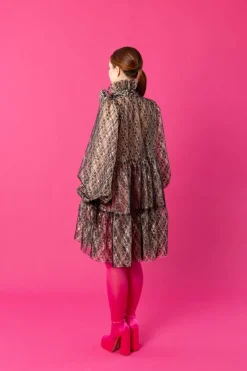 Dishy Dress - Lace Black/Nude