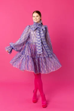 Dishy Dress - Lace Blue
