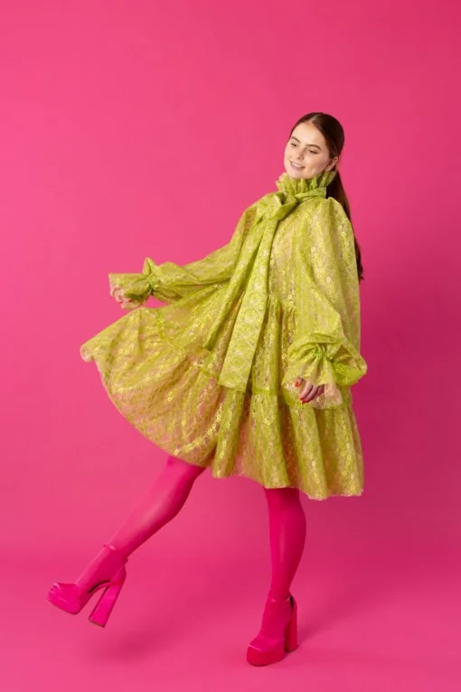 Dishy Dress - Lace Green