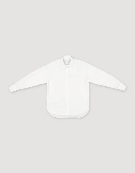 Dropped Shoulder Shirt - White