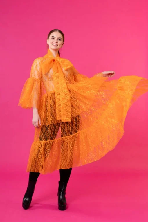 Lush Dress - Lace Orange
