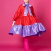 Lush Dress - Punainen/Laventeli M/L