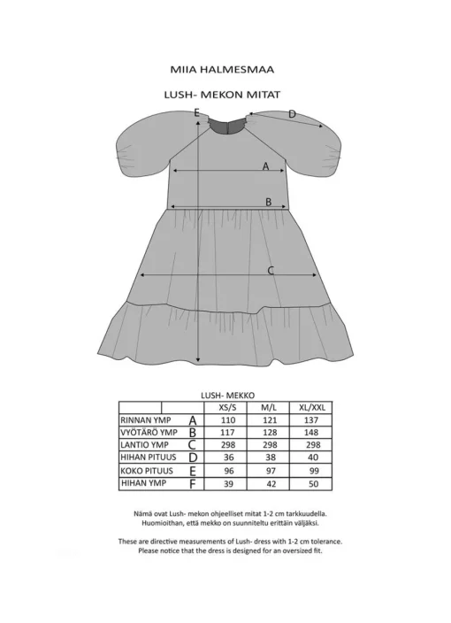 Lush Dress Puhvihihoilla - Glitter Turkoosi M/L