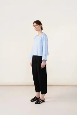 Pleated Canvas Trousers