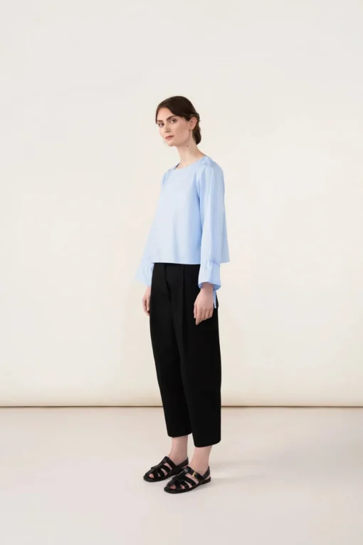 Pleated Canvas Trousers