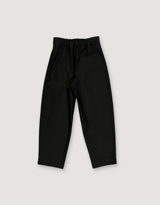 Pleated Canvas Trousers