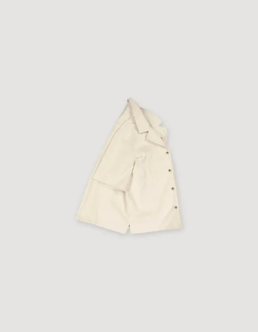 Short Sleeve Corduroy Blouse