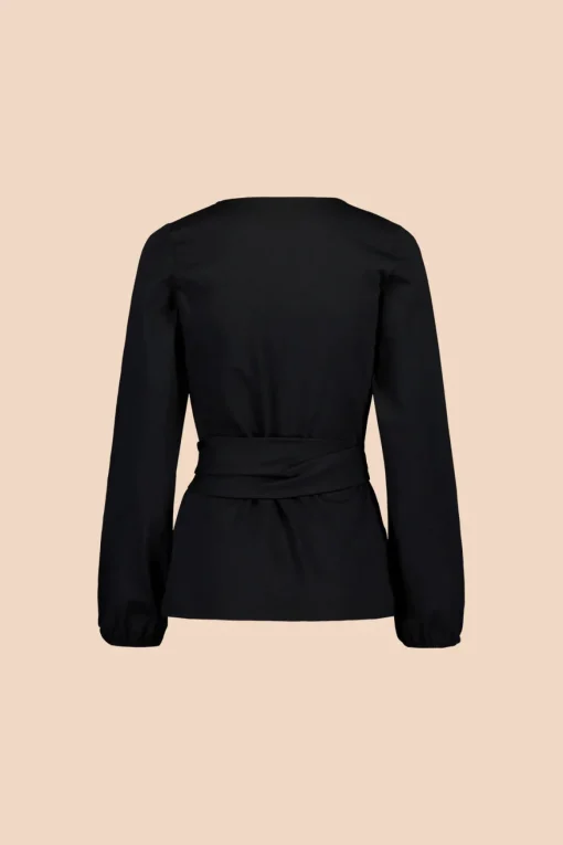 Soft Wrap Blouse - Black